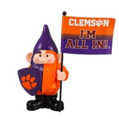Clemson Garden Gnome with Flag