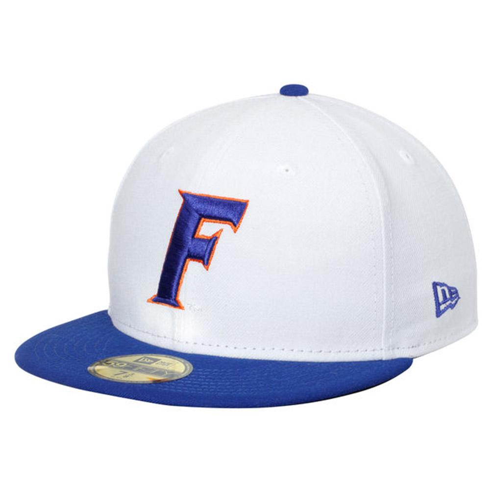 Florida Baseball On the Field 2 Tone Fitted Hat (White/Blue)
