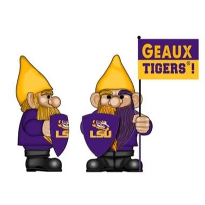 LSU Garden Gnome with Flag