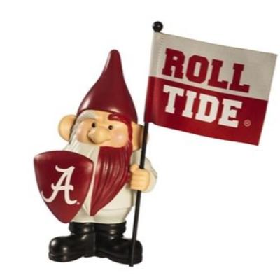 Alabama Garden Gnome with Flag