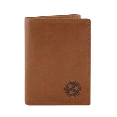 Zeppro Leather Tri-fold Tri-star Wallet