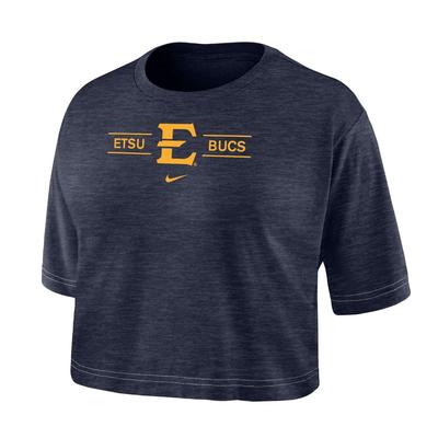 ETSU Nike Women's Dri-fit Cotton Crop Tee