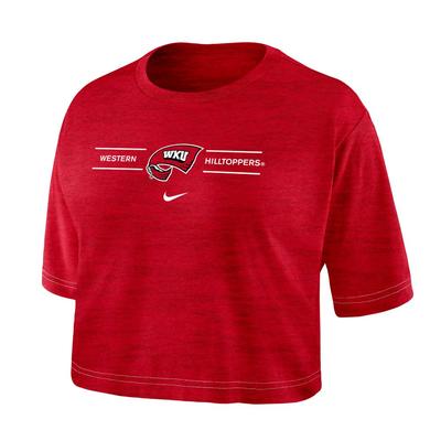 Western Kentucky Nike Women's Dri-fit Cotton Crop Tee