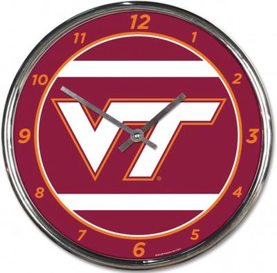 Virginia Tech Chrome Clock