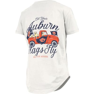 Auburn Pressbox Women's Freedom Flag Curved Hem Short Sleeve Tee