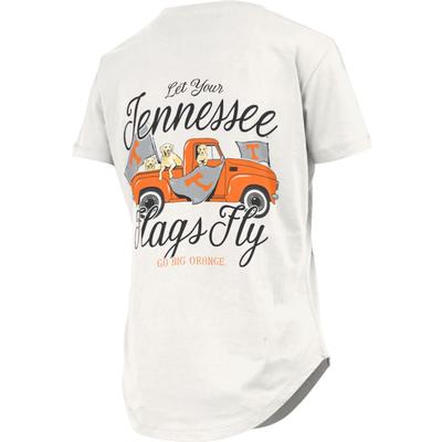 Tennessee Pressbox Women's Freedom Flag Curved Hem Short Sleeve Tee