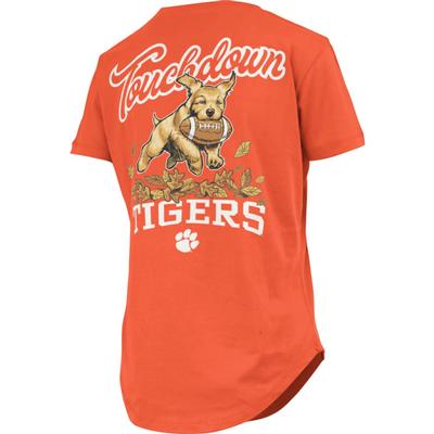 Clemson Pressbox Women's Rustler Curved Hem Short Sleeve Tee