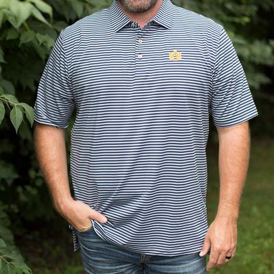 Auburn Men's Peter Millar Mills Stripe Jersey Polo