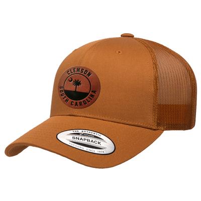 Clemson Uscape Faux Leather Seal Patch Trucker Adjustable Hat