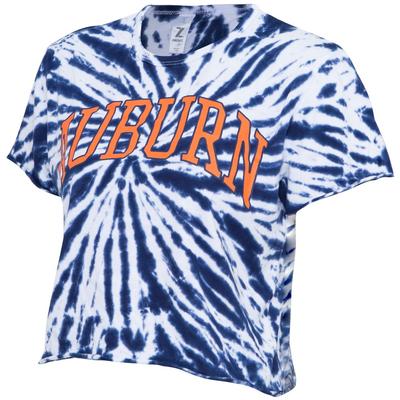 Auburn Women's Zoozatz Rave Tie Dye Crop Tee
