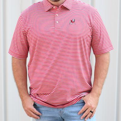 Georgia Peter Millar Mills Stripe Jersey Polo