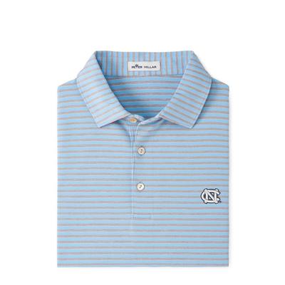 UNC Peter Millar Mills Stripe Jersey Polo