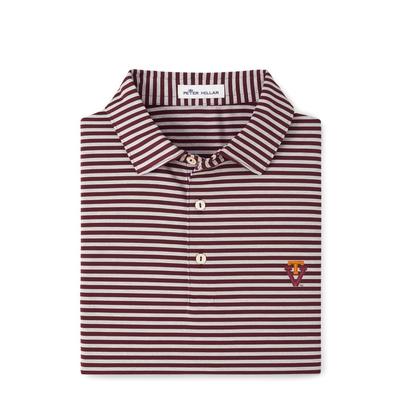 Virginia Tech Peter Millar Vault Mills Stripe Jersey Polo