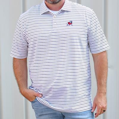 Georgia Peter Millar Wiggs Stripe Stretch Polo