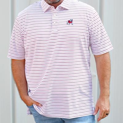 Georgia Peter Millar Wiggs Stripe Stretch Polo