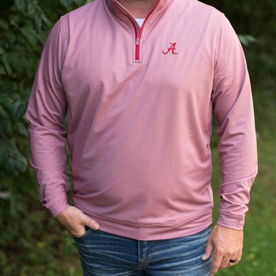 Alabama Peter Millar Perth Houndstooth Stretch 1/4 Zip