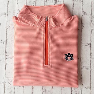 Auburn Peter Millar Perth Stripe Stretch 1/4 Zip