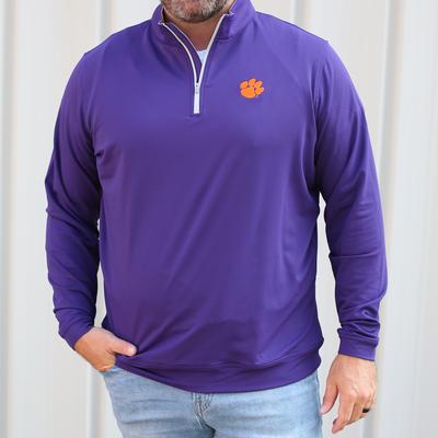 Clemson Peter Millar Perth Stretch 1/4 Zip