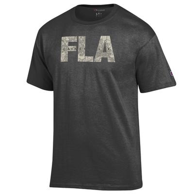 Florida Champion Town Map Lettering FLA Tee