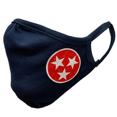 Tennessee Adult Left Tri-Star Face Mask