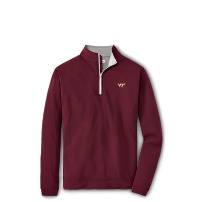 Virginia Tech Peter Millar Perth Stretch 1/4 Zip