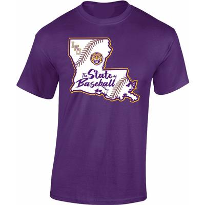 LSU Men's State of Baseball Tee