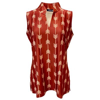 Garnet and Gold Katway Santa Ana Print Sleeveless Top