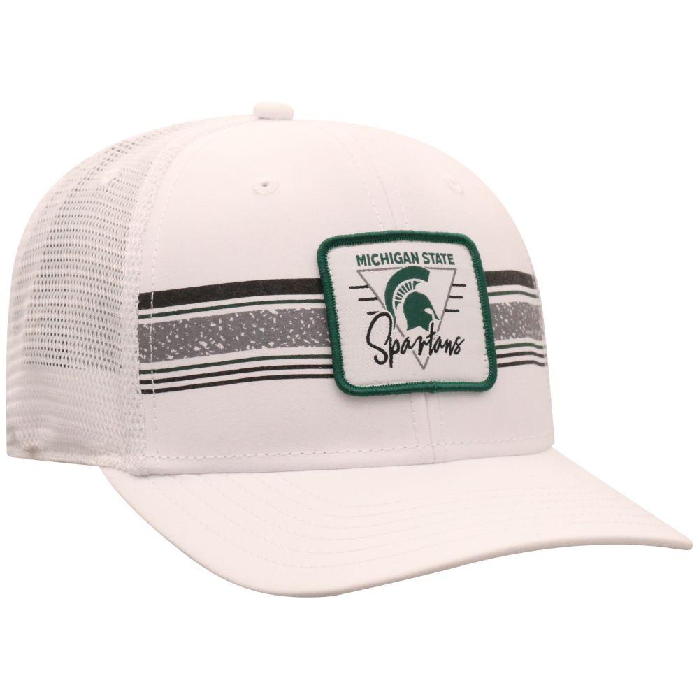 Michigan State Top Of The World Retro Striped Patch Mesh Hat