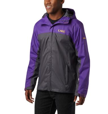 LSU Columbia Men's Glennaker Storm Jacket - Tall Sizing
