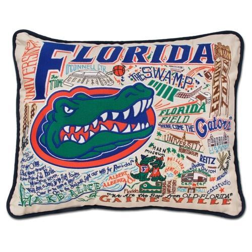 Florida Hand Embroidered Pillow