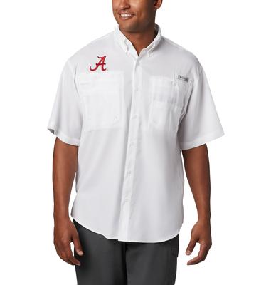 Alabama Men's Columbia Tamiami Short Sleeve Shirt - Tall Sizing