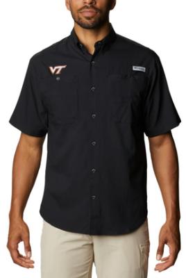 Virginia Tech Men's Columbia Tamiami Short Sleeve Shirt - Big Sizing