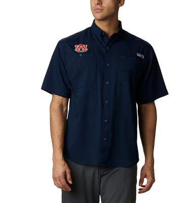 Auburn Men's Columbia Tamiami Short Sleeve Shirt - Tall Sizing