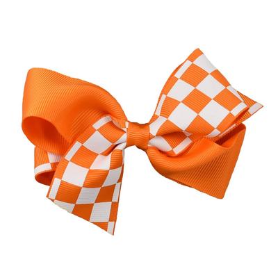 Orange & White Checkerboard Classic Fluff