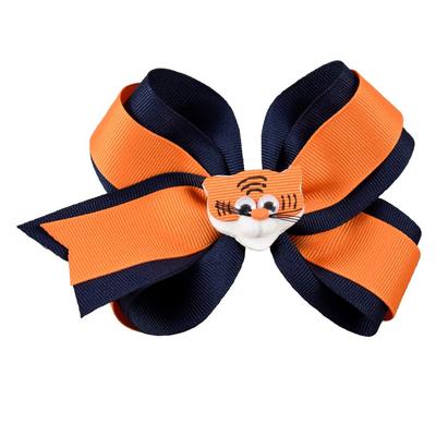 Navy & Orange Knotted Bow