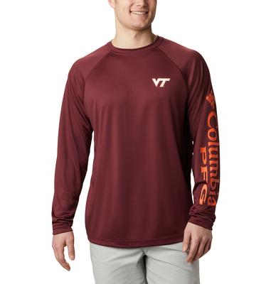 Virginia Tech Columbia Men's Terminal Tackle Long Sleeve Shirt - Big Sizing