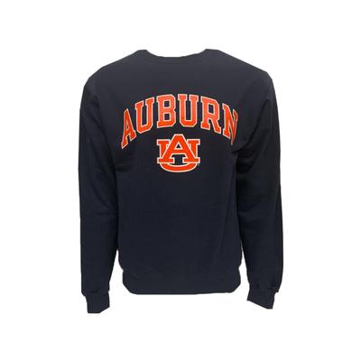 Auburn Champion Fleece Screen Print Arch with Logo Crew