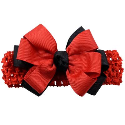 Red & Black Fluff Crochet Headband