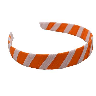 Orange & White Wrap Headband