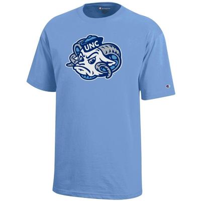 UNC Champion Youth Giant Ram Head Tee