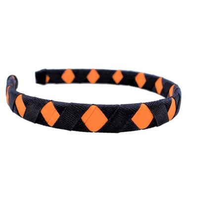 Navy & Orange Criss Cross Headband