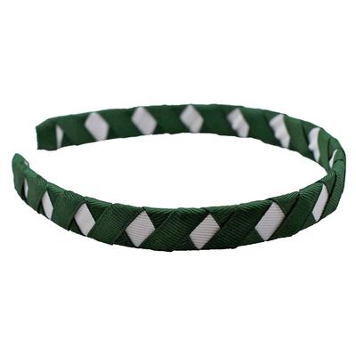 Green & White Criss Cross Headband
