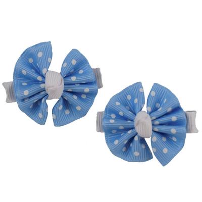 Light Blue & White Bow Pair