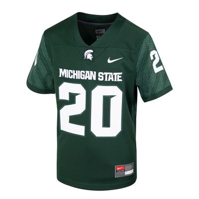 Michigan State Nike Kids #20 Replica Football Jersey