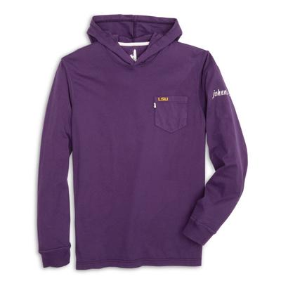 LSU Johnnie-O Men's Eller Long Sleeve Hooded Tee