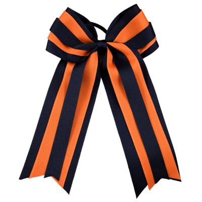 Navy & Orange Layered Ponytail Holder