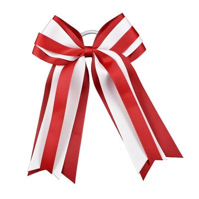 Red & White Layered Ponytail Holder