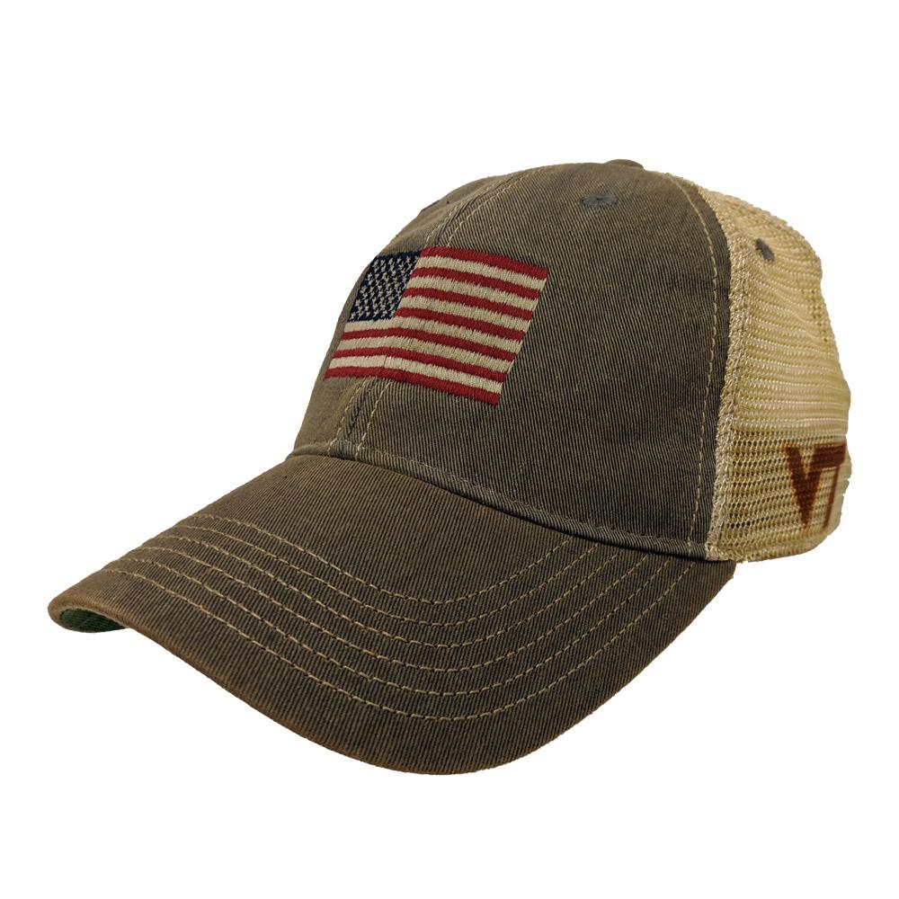 VT | Virginia Tech Legacy US Flag Trucker Hat | Alumni Hall