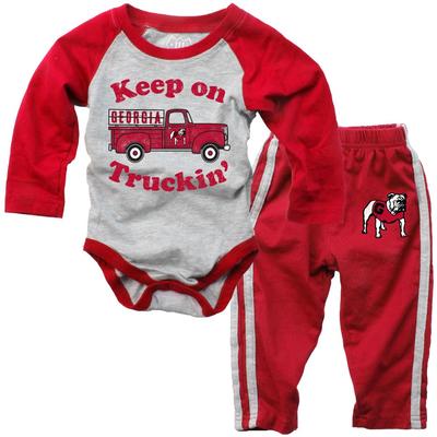 Georgia Infant Keep on Truckin' Long Sleeve Onesie Pant Set