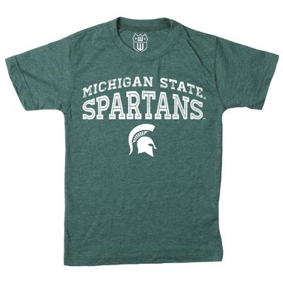 Michigan State Boy's Inline Arched Short Sleeve Tee